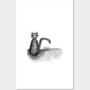 El Gato (black and white version) Posters and Art